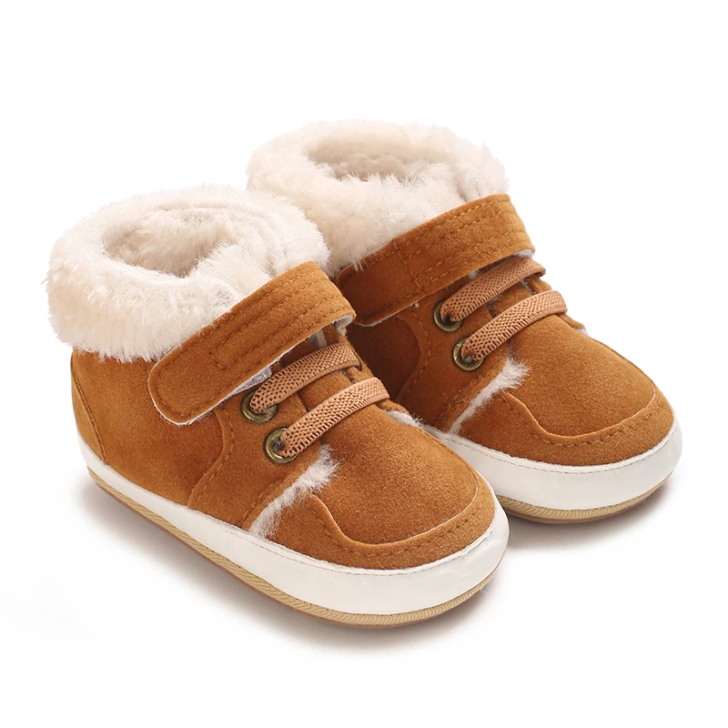 Rubber soled anti slip Toddler Waterproof Snow Boots with Faux Fur Lining and Anti-Slip Sole for Cold Weather Outdoor Activities