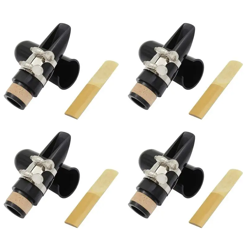 A99I-4X Mouthpiece Kit, Includes Ligature+Clarinet Reed 2.5+Black Clarinet Mouthpiece Plastic Cap