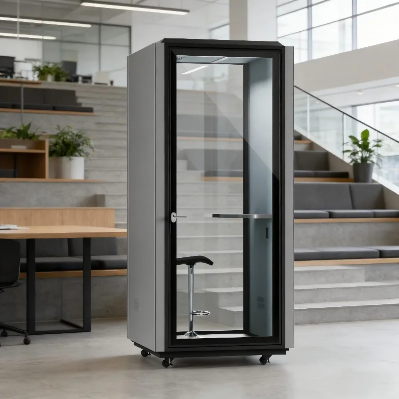 Akoestische verplaatsbare moderne vergader- en werkplekunits, prefab geluidsdichte privacy modulaire cabines, opname- en telefooncabines