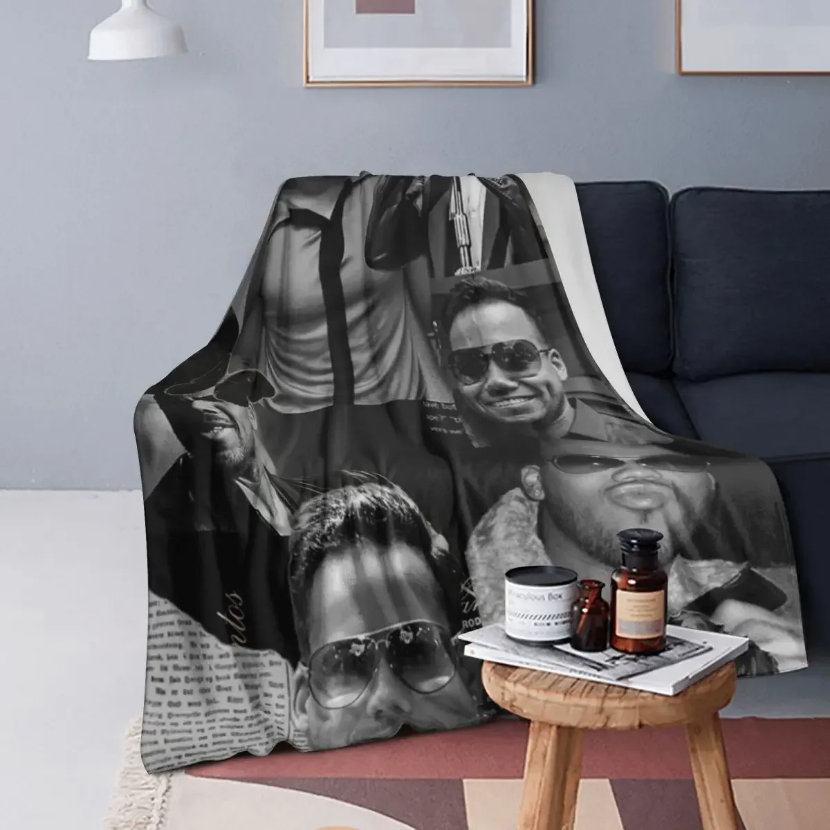 

Latin Singer Romeo Santos Blanket Soft Warm Flannel Throw Blanket Bedspread for Bed Living room Picnic Travel Home Couch