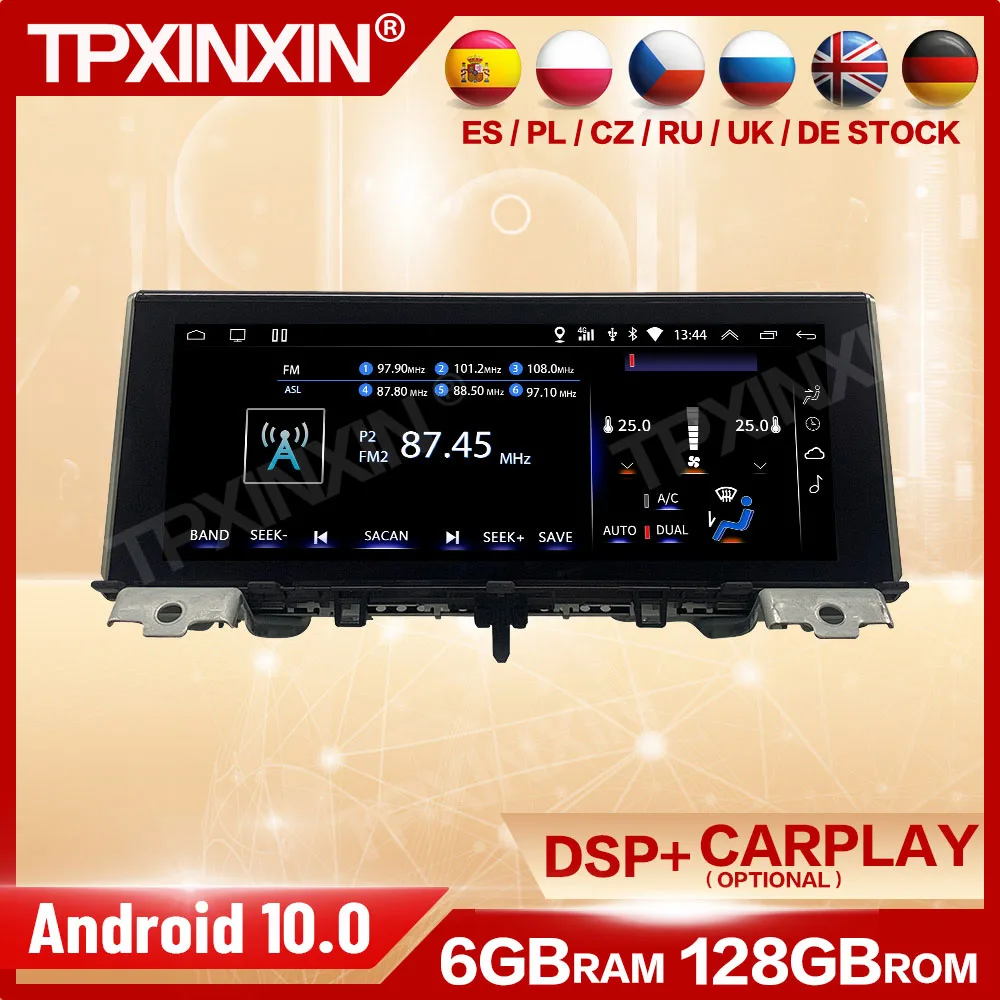 

Wireless Carplay 128G For Lexus LX570 2015 2016 2017-2021 Car Multimedia Player GPS Navigation Tape Recorder Radio Stereo 4G LTE