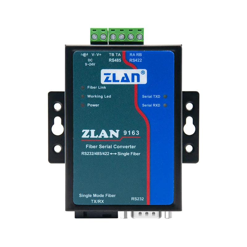 

RS232/485/422 to fiber optic transceiver serial port to fiber industrial grade optical transceiver single mode single fiber SC