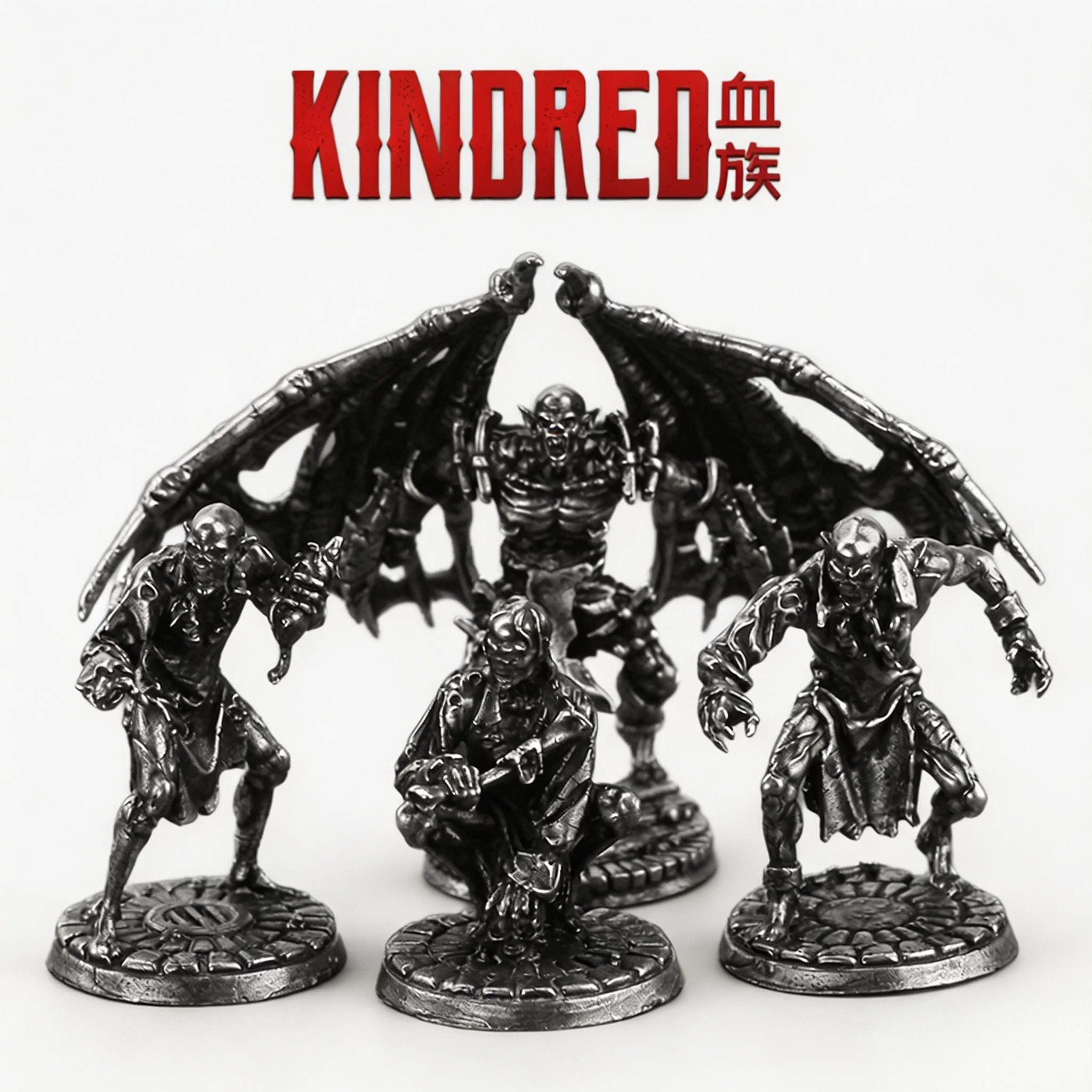 Metal Vampire Soldier Figure Miniature Tabletop War Game Piece Car Interior Dashboard Decor Home Ornament Gift for Men