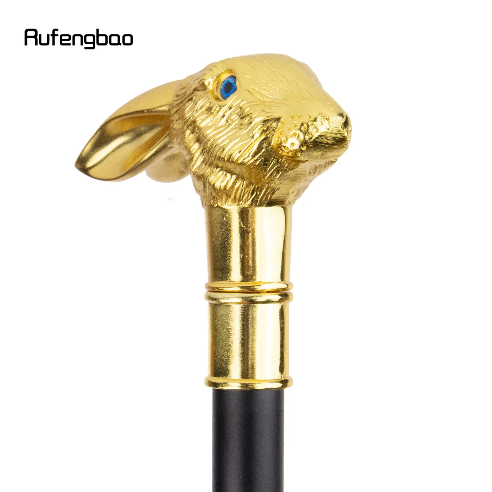 Golden Rabbit Long Ear Gentleman Walking Cane Fashion Walking Stick Gentleman Crosier Knob Walking Stick 93cm