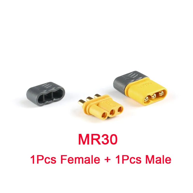 MR30 MT30 MR60 MT60 Male Female Plug With Protector Sheathed Cover 3.5mm 3 Core Connector T Type Plug Connector for RC Models