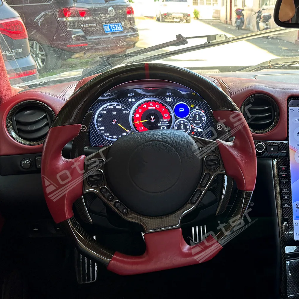 

Бестселлер 12,3-дюймовая цифровая панель приборной панели для Nissan GTR 2009-2017, ЖК-дисплей, виртуальный приборный кластер, спидометр, кабина