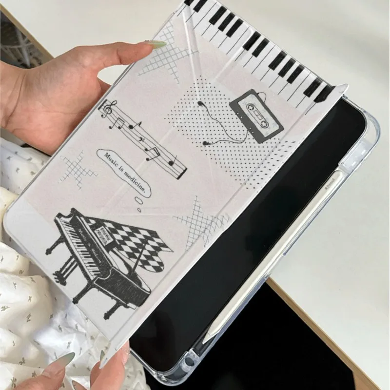 Funda protectora para tableta con diseño de nota musical, estilo Y2K, para Samsung Tab S7/S8/S9/S10/S11 de 11 pulgadas, Tad S7+/S8+/S9+/S10+ de 12,4/13,1 pulgadas