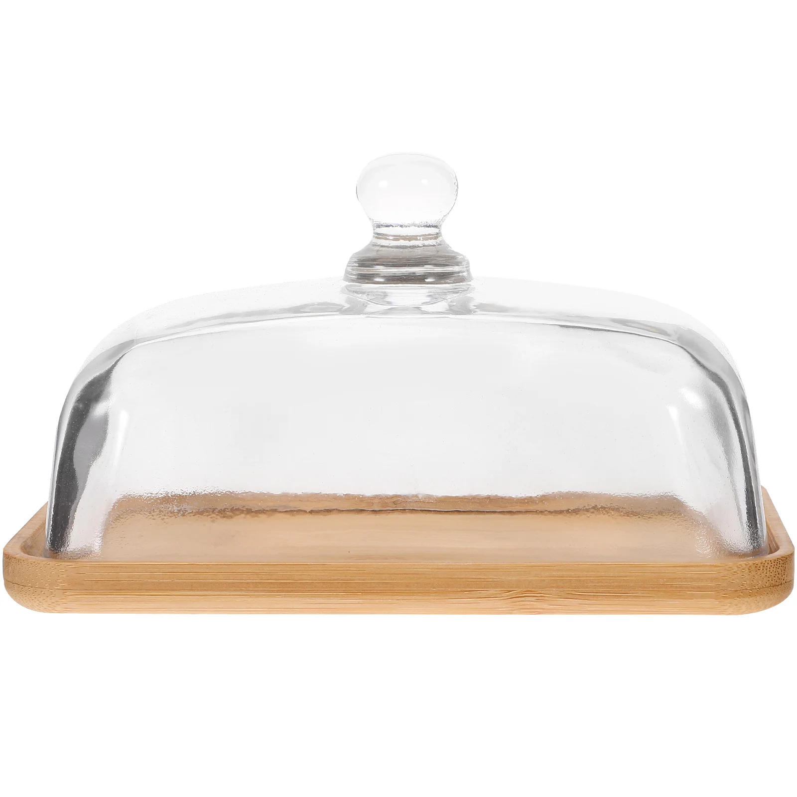 

Glass Cake Tray Dessert Plate Transparent Pan Holder Kitchen Accessory Multi Use Storage Solution Food Cover