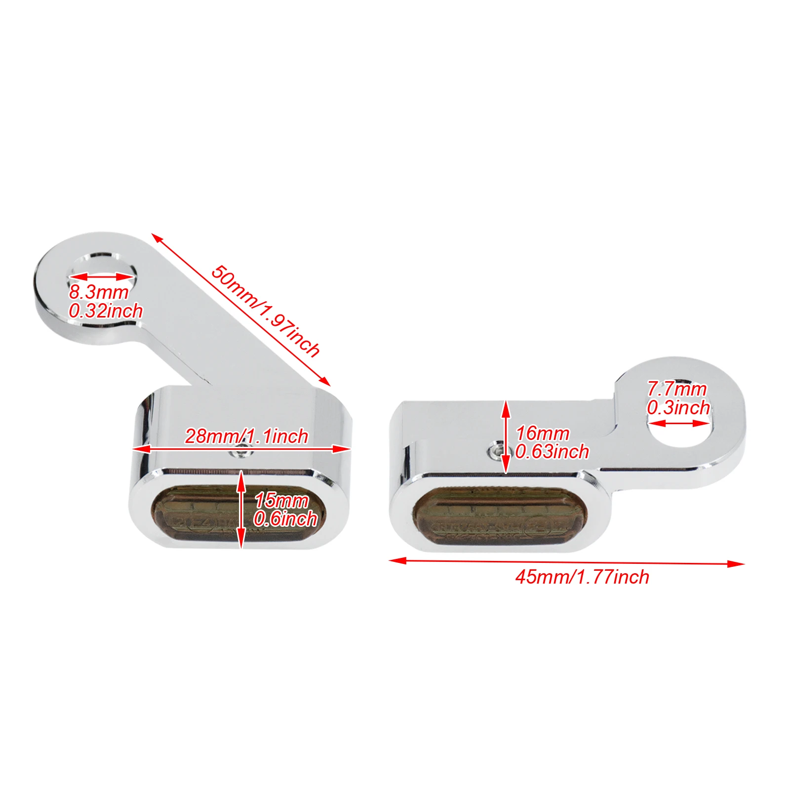 2PCS Motorcycle LED Turn Signal Indicators Amber Running Lights Mini Lamp E Mark For Harley Sportster XL883 1200