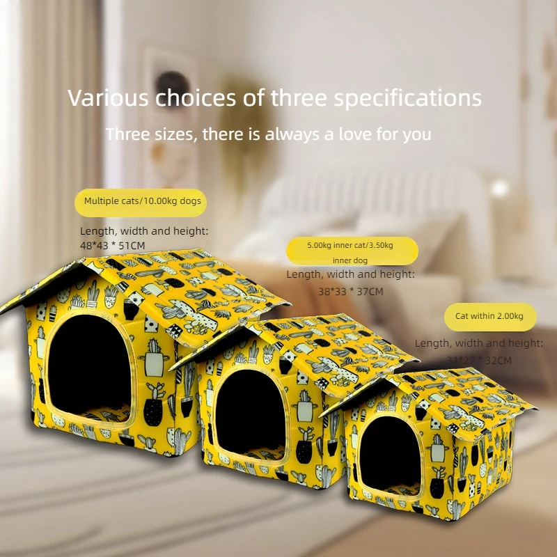 

Detachable washable foldable stray cat house pet house cat house dog house outdoor waterproof cat house suitable for all seasons