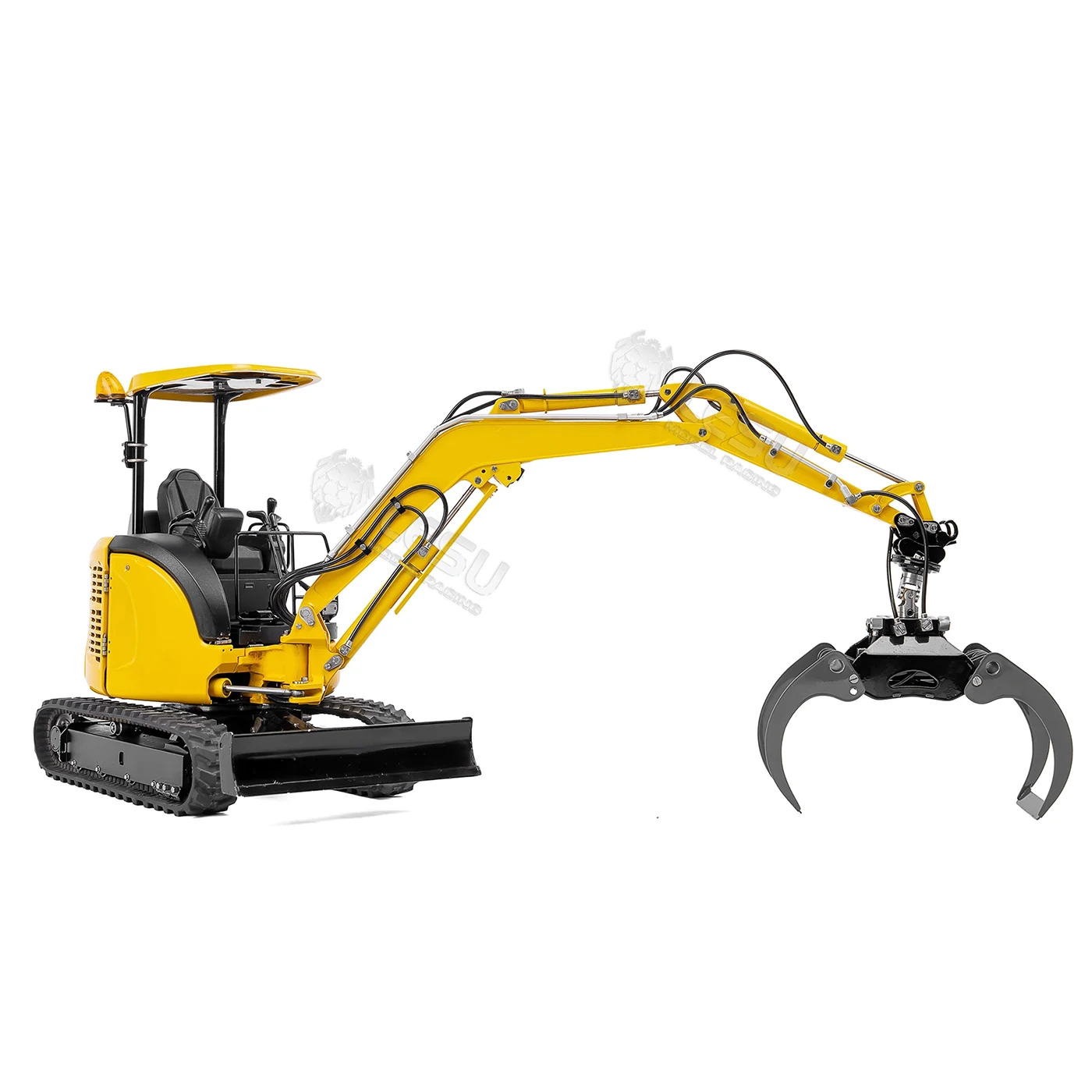 Metal Hydraulic Claw for 1/14 PC30 Hydraulic RC Mini Excavator Attachment Hydraulic Claw Quick Change Excavator Accessories