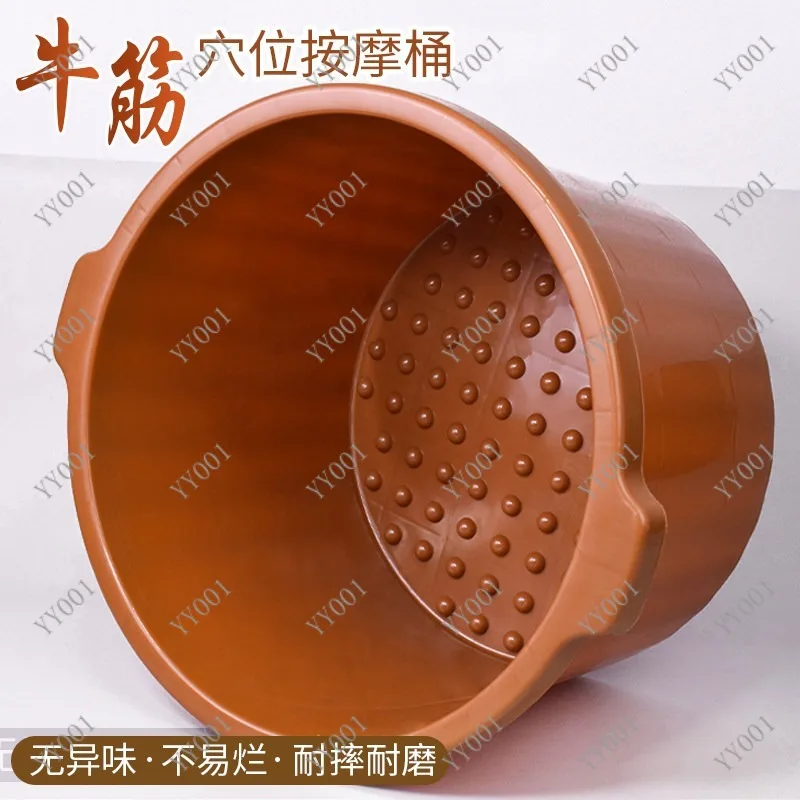 

Thickened Plastic Foot Basin Anti-Fall Foot Spa Bucket with Massage for Home Salon Use