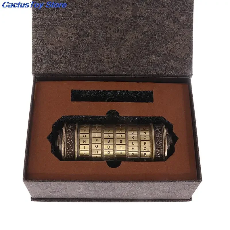 I LOVE U Da Vinci Educational toys Metal Cryptex locks gift ideas Da Vinci Code Lock To Marry Lover Escape Chamber Props