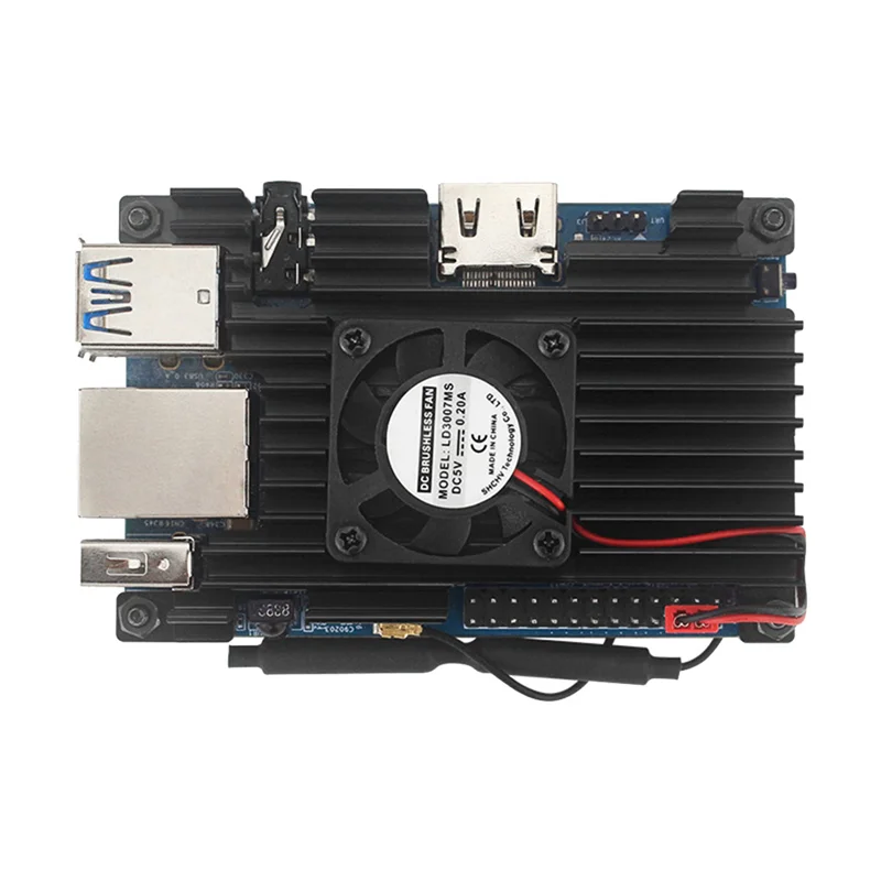 For 3 Aluminum Alloy Protective Case with 30X30 Cooling Fan+Thermal Pad Active Passive Cooling Metal Case