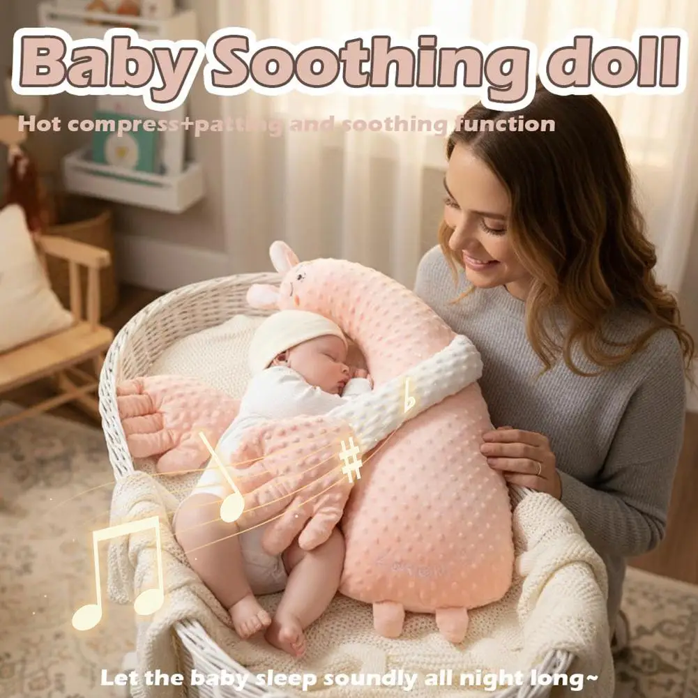 Baby Sleeping Pillow for Newborn Patting Doll with Soothing Palm Remote Control Electric Baby Hand Pillow Soothing Palm Patting