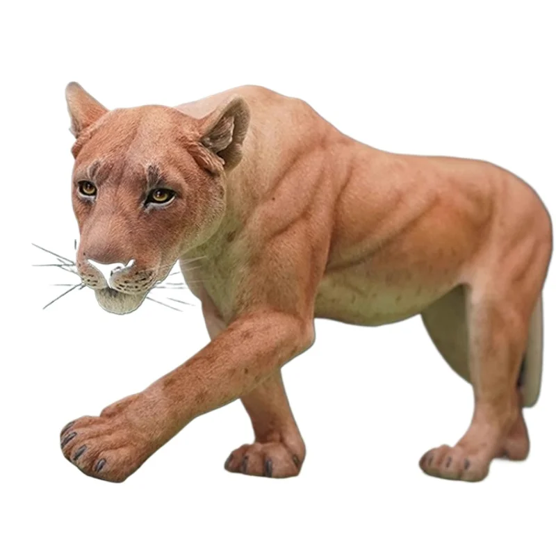 Lioness, simulation of fierce beast lion animal model ornament peripheral tide play resin figure