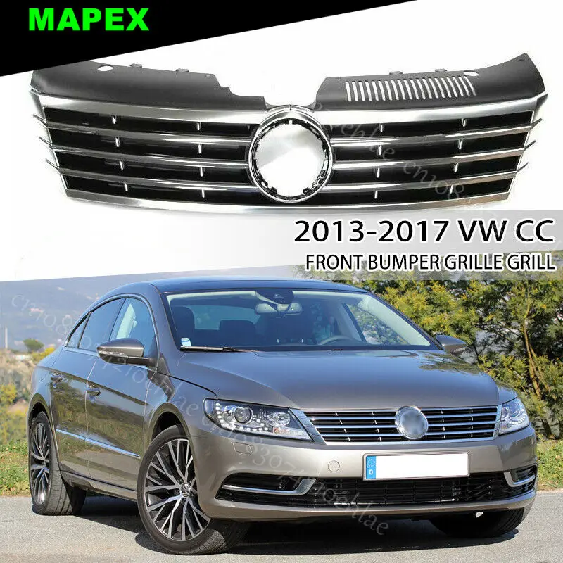 

Подходит для 2013-2017 VW Volkswagen CC Передняя Верхняя решетка радиатора сетчатый гриль