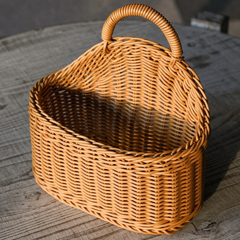 F92B Panier rangement pratique Pruisible Styles tissés robustes Accessoire pour les articles ménagers Utilisation