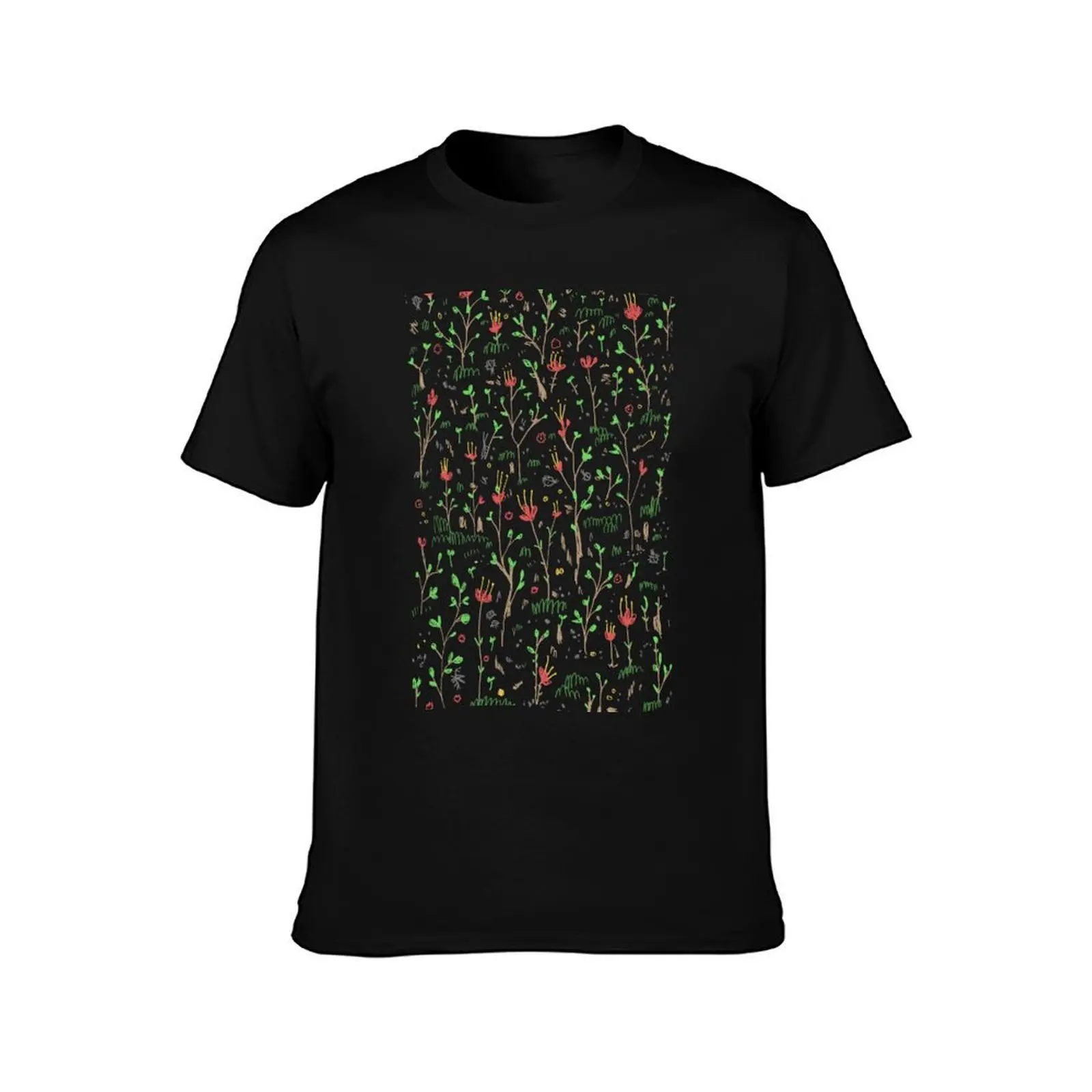 Woodland Floor T-Shirt Plus Size Basic Cotton T-Shirt