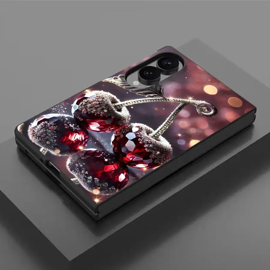 Crystal Cherry Art Luxury Phone Cover Case for Samsung Galaxy ZFold8 Z Fold 8 Z Fold8 Wide ZFold Wide