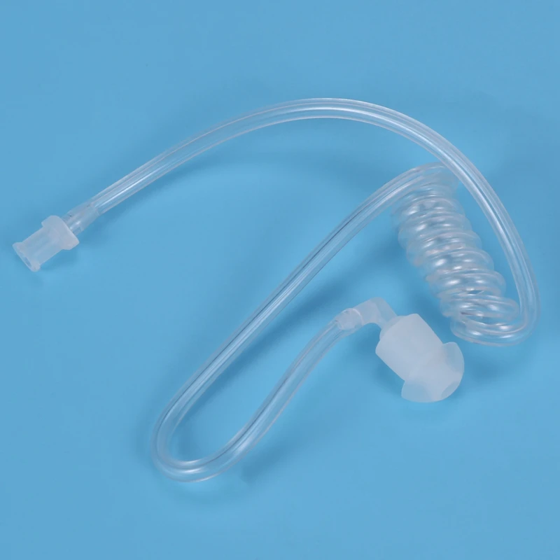 5X Earphone Accessories Transparent Coil Acoustic Air Tube Earplug For Two-Way Radio Walkie Talkie Earpiece Headset