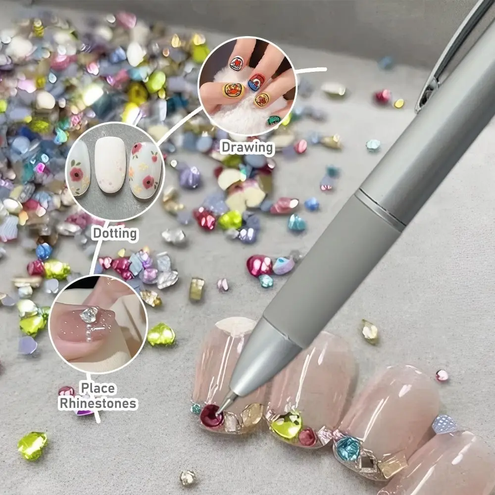 

Press Type Nail Art Dotting Pen Ballpoint Pen Design 4-in-1 Nail Dotting Pen Multiple Size Nail Art Tip Dot Paint