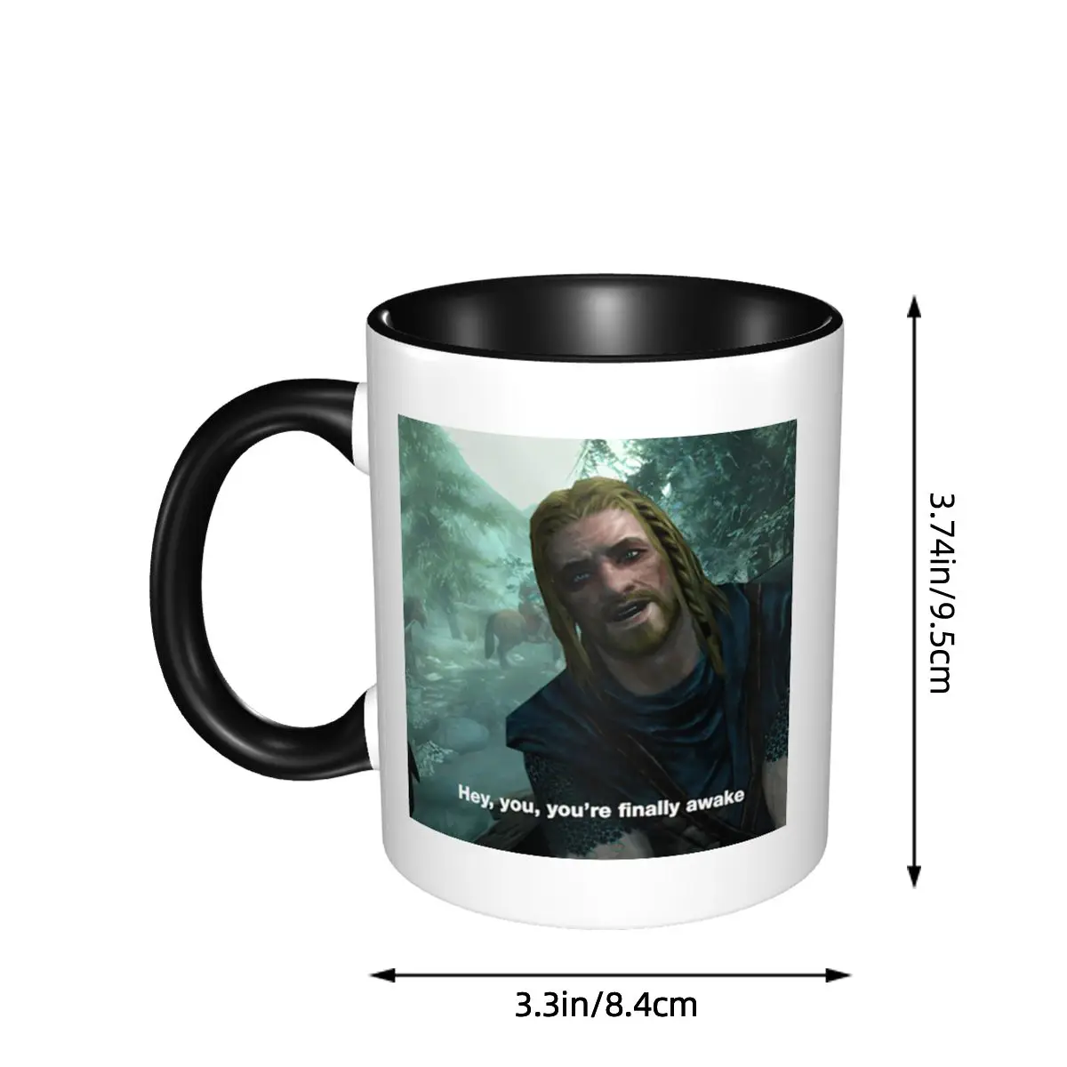 يا أنت أخيرًا مستيقظًا Skyrim القدح مضحك أكواب القهوة السيراميك أكواب الشاي كوب حليب درينكوير هدية للمرأة والرجل #5