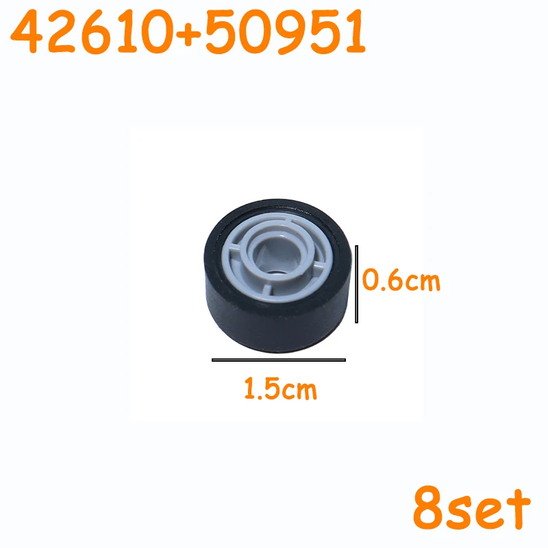 Technisches Reifenrad, Auto-LKW-Räder, Nabe, Steine, MOC, Motorrad-Reifen und Felgenbausteine, 56145, 44309, 86652, 32019 15038 23798