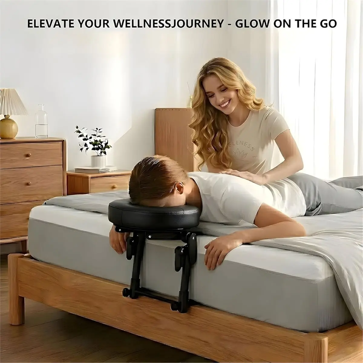 Massage Headrest for Bed Home Mattress Top Massage Kit Adjustable 18