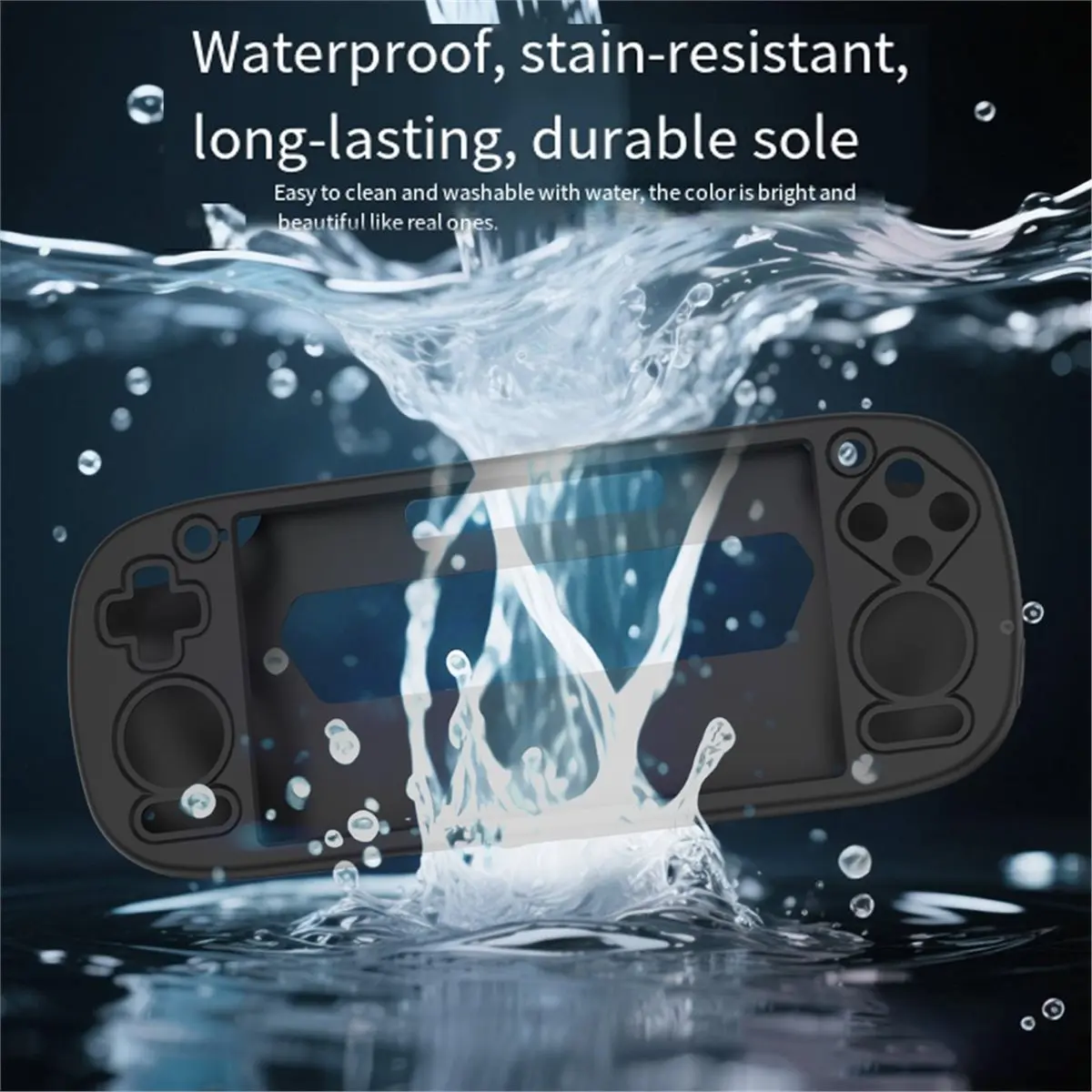 Silicone Protective Case for 5 Handheld Console Solid Color Cover Anti-Slip Grip Dustproof Shell White