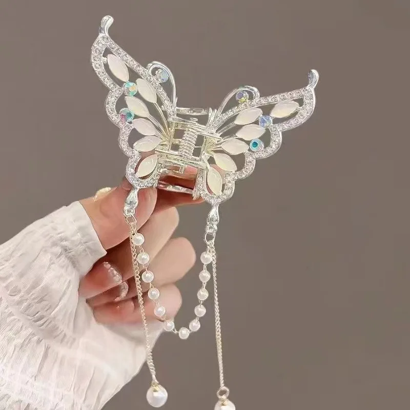 

Fashion Shark Crab Clips Girls Hairpin Hair Women Crystal Simple Hair Clip Butterfly Pearl Tassel Metal Hair Claw Accessories