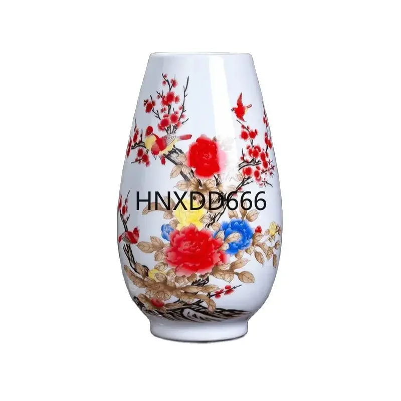 Ceramic Flower Vase Chinese Traditional Style Animal Vase Tabletop Crafts Home Decor Furnishing Articles Pots Decorations