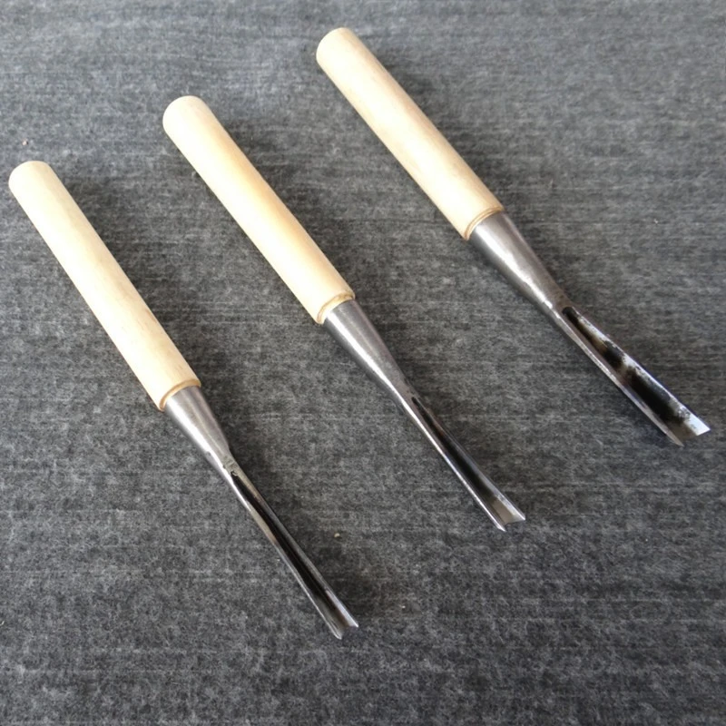 

1pc 7mm 9mm 12mm Wholesale Supply of Wood Carving Tools With Handle Rough Triangular Knives V-shaped Knives Line Knive Carving