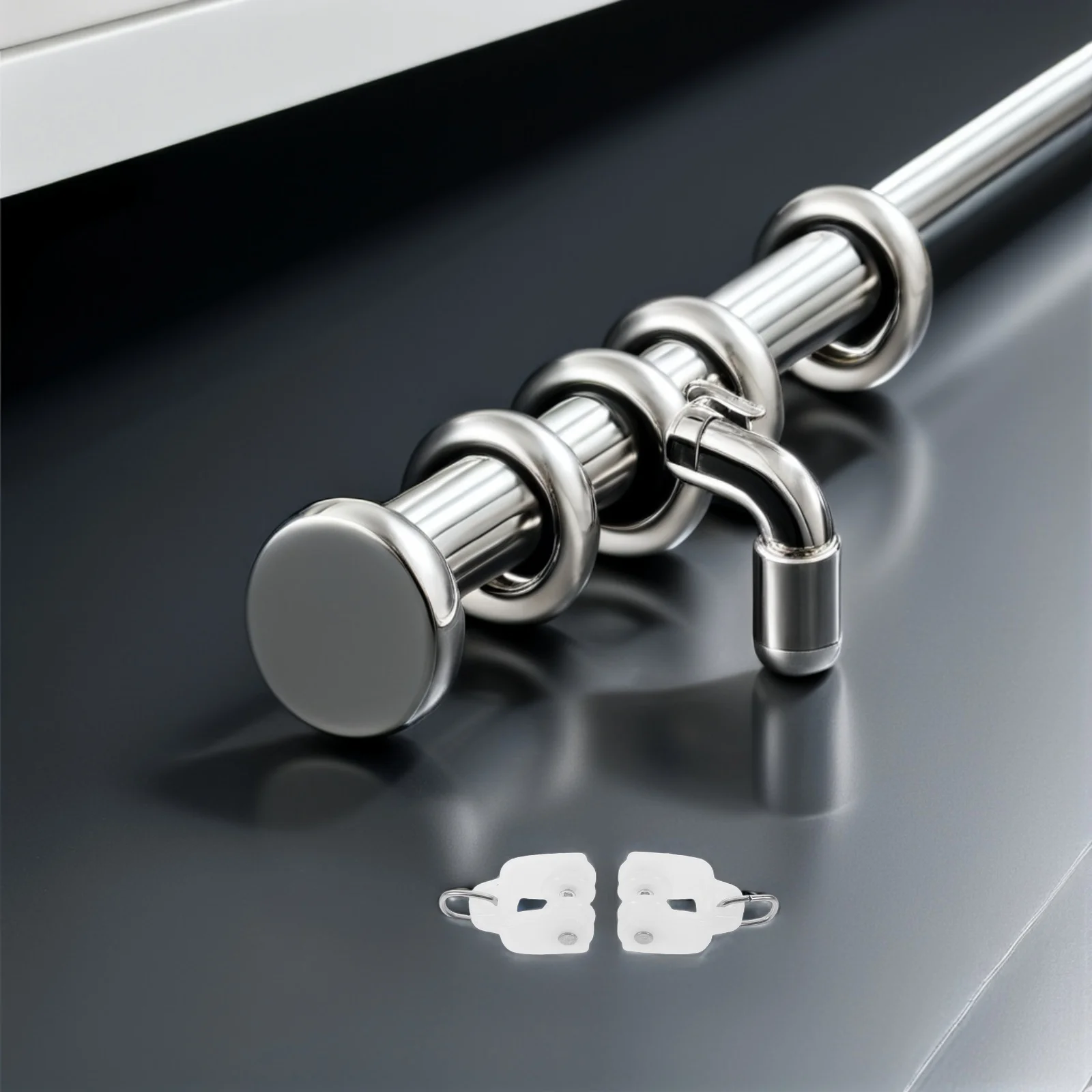 

100Pcs Curtain Track Roller Hooks Silent Dual Wheel Ceiling Mount Gliders Smooth Operation Replacement Curtain Rail Pulleys