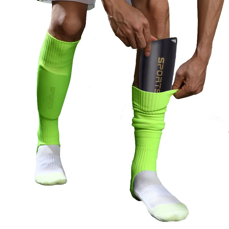 1 Pair High Elasticity Long Tube Football Leg Cover Anti-Friction Protection Calf Socks Adults Soccer Shin Guard Sleeves