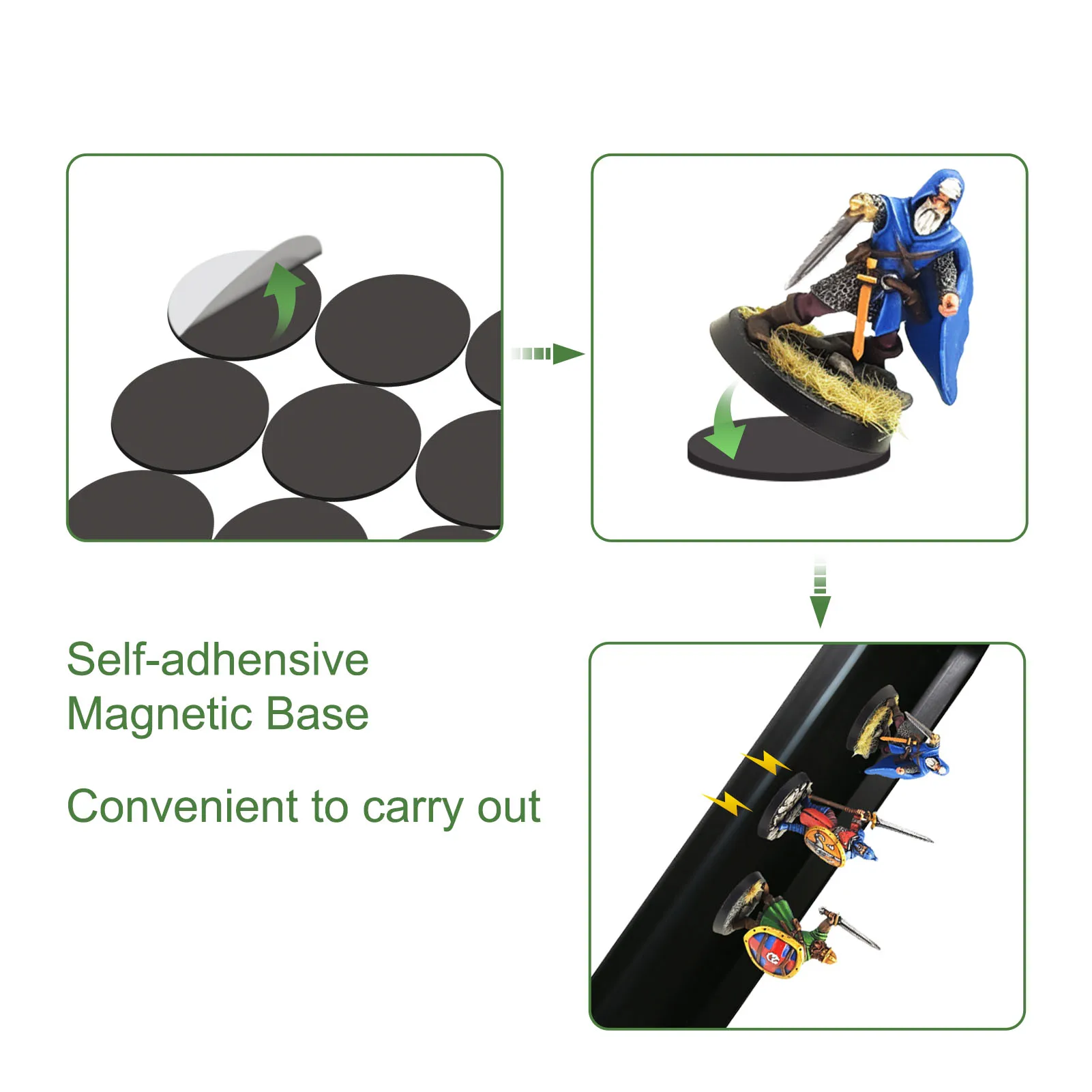 100pcs Miniature Magnetic Model Bases