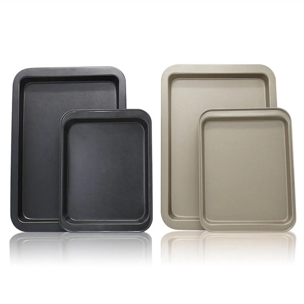 Rectangle Baking Pan Cookie Biscuit Pastry Stainless Steel Baking Oven Tray Non-stick Coating