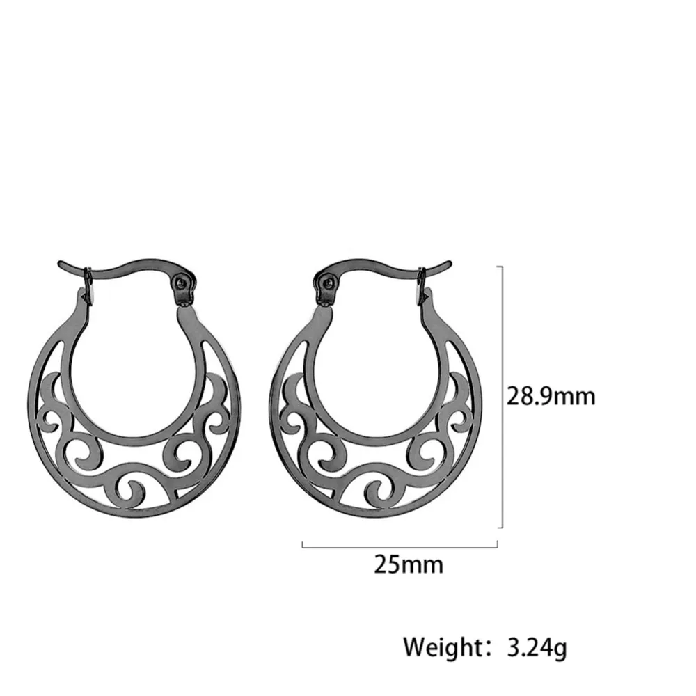Vintage Hohl Ethnische Runde Hängende Ohrringe Für Frauen Weibliche Cane Vine Blatt Tropfen Ohr Ornamente Hochzeit Schmuck Zubehör Geschenk – Detail 6