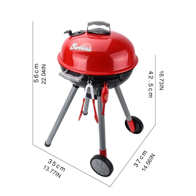 1Set Simulation Dollhouse Accessories Electric BBQ Grill Pretend for Play Set Realistic Cooking Set Toy Kitchen Accessor