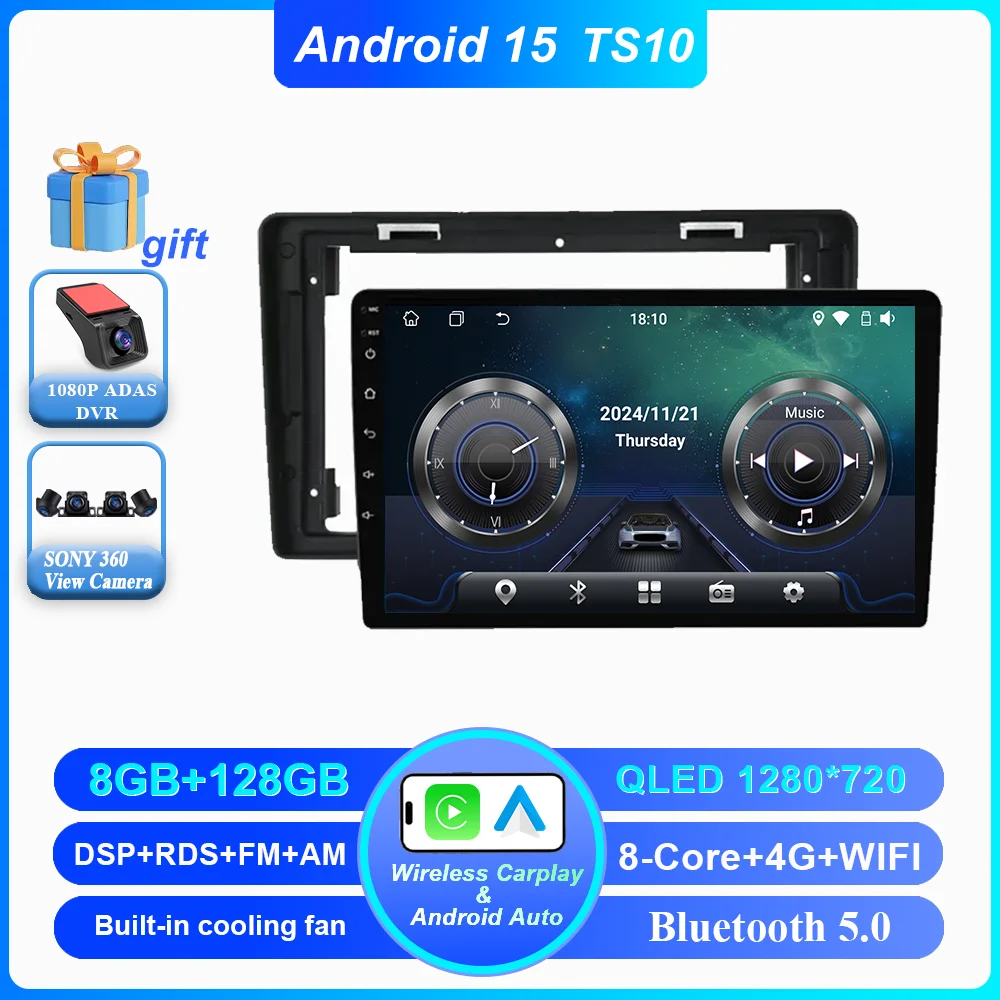 Auto Android 15 Radio Stereo Voor Citroen Berlingo B9 Peugeot Partner 2008-2019 draadloze CarPlay Android Auto Geen 2 din 2din DVD