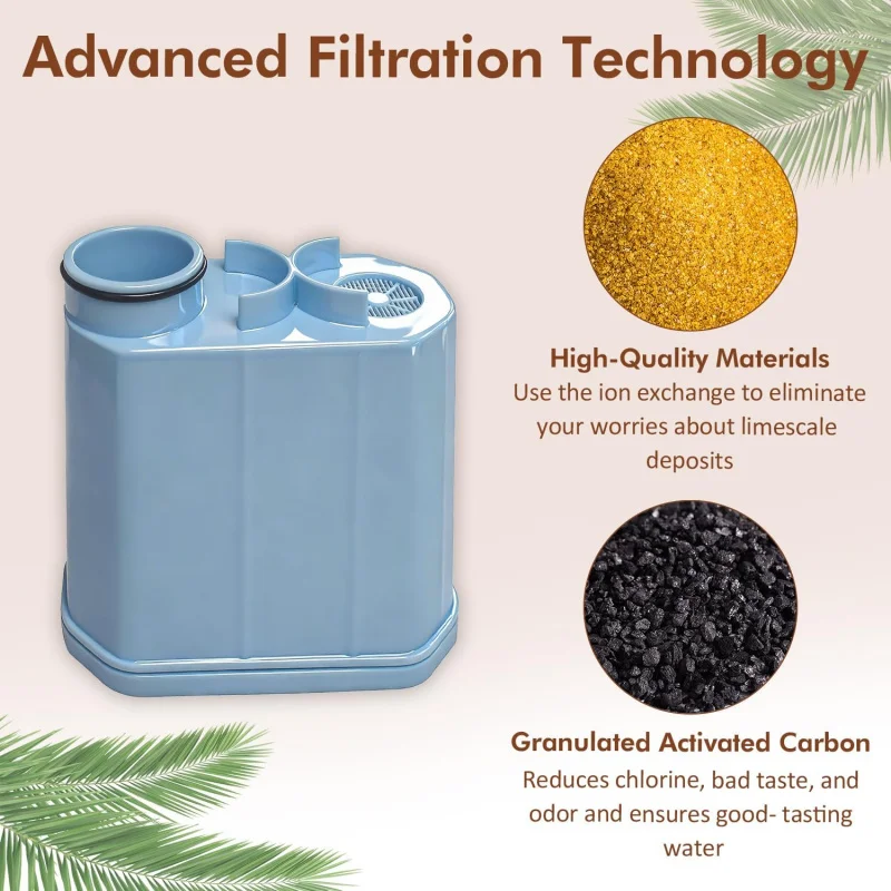 

Compatible with ApuaClean coffee machine water filter, filters impurities, reduces scale, improves taste, 4-piece set