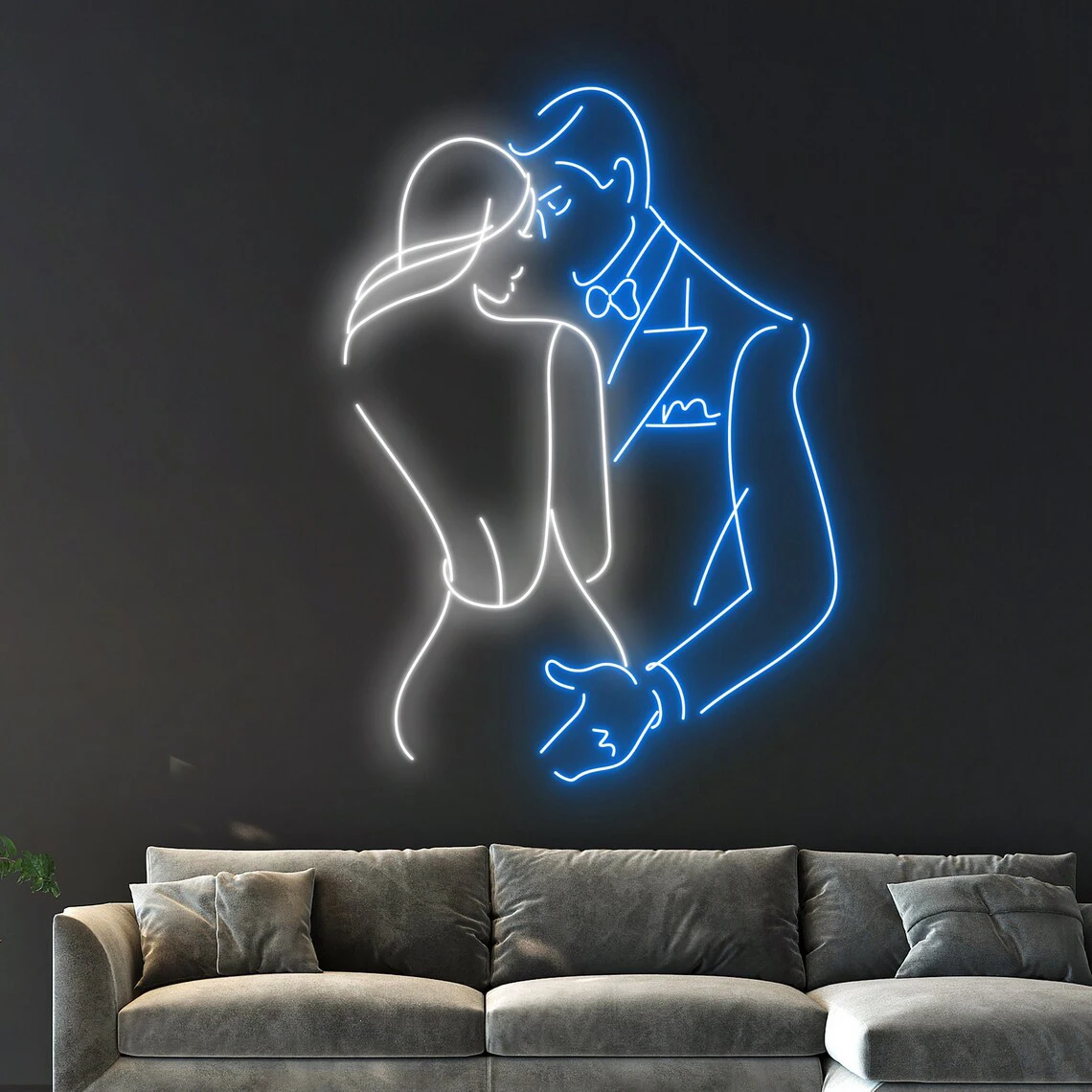 Couple Neon Sign Lover Led Signs Wall Decor Wedding Neon Decor Bedroom Wall Decor Gift for Couple