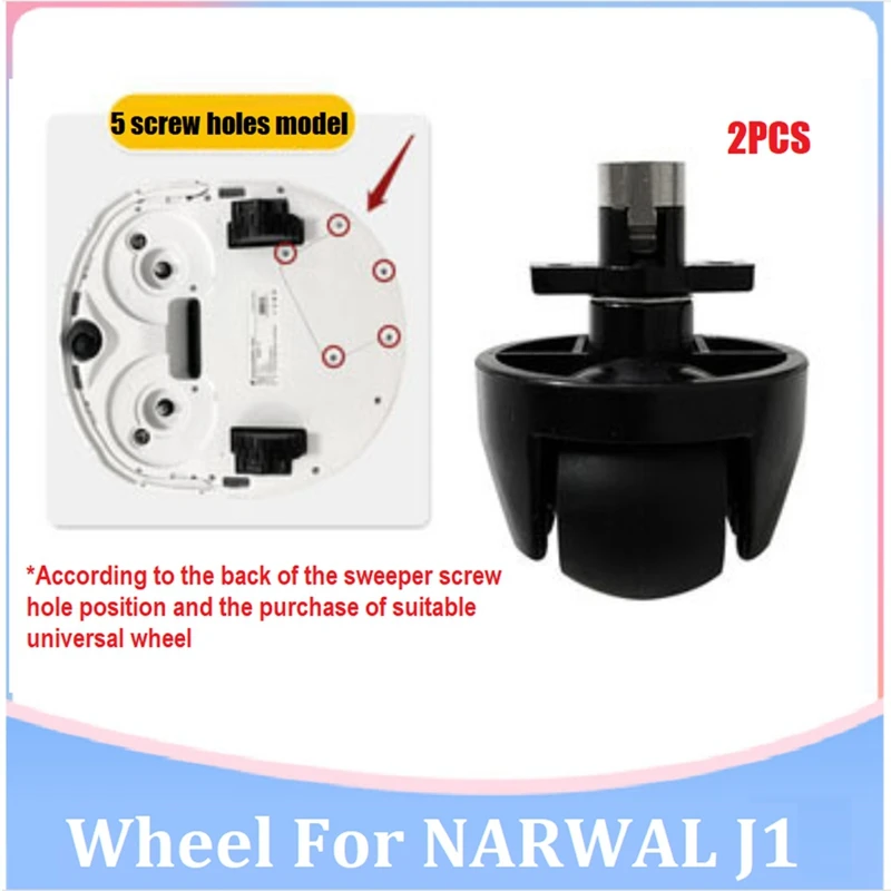 ABUD-2 шт. дорожное колесо для робота-пылесоса Narwal J1/J2, запасные части, винты, отверстия с подставкой, универсальное колесо