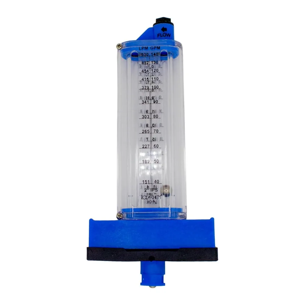 

570351-T Flowmeter for 2 in. PVC Pipe, Horizontal Installation (Top Mount), 40–140 GPM, PVC/Galv Pipe — Accurate Flow