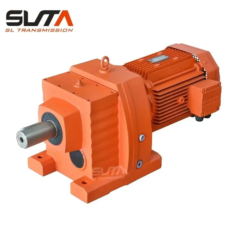 R Series Industrial Gearbox Inline B5 Flange Helical Reducer Motorreductor Gearreducer New Generation Technology