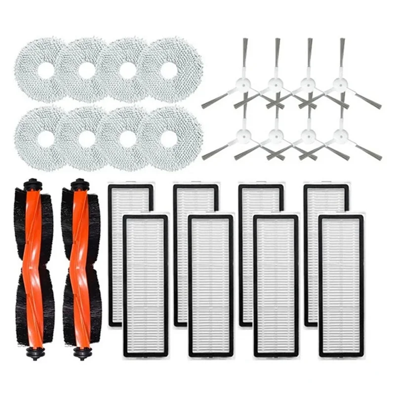 EAS-для робота-пылесоса Xiaomi X20 +/X20 Plus, запасные части, основная боковая щетка, фильтр Hepa, аксессуары для швабры