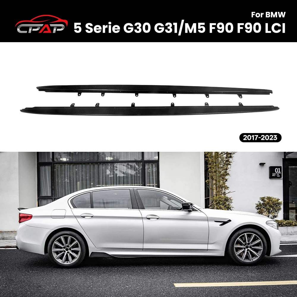 

Real Dry Carbon Fiber Side Skirts Body Kits For BMW 5 Series G30 G31 M5 F90 F90 LCI 2017-2013 MP Style Car Accessories 2Pcs/Set