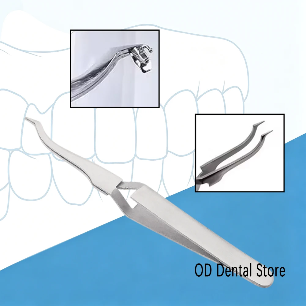Orthodontic Bracket Holder Placer Stainless Steel Dental Buccal Tube Bonding Tweezer For Posterior Teeth