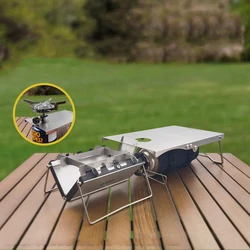 Camping Stove Stand Wind Shield  for SOTO ST320 Stove Ultralight Titanium Stainless Steel Folding Table for MSR Small Rocket