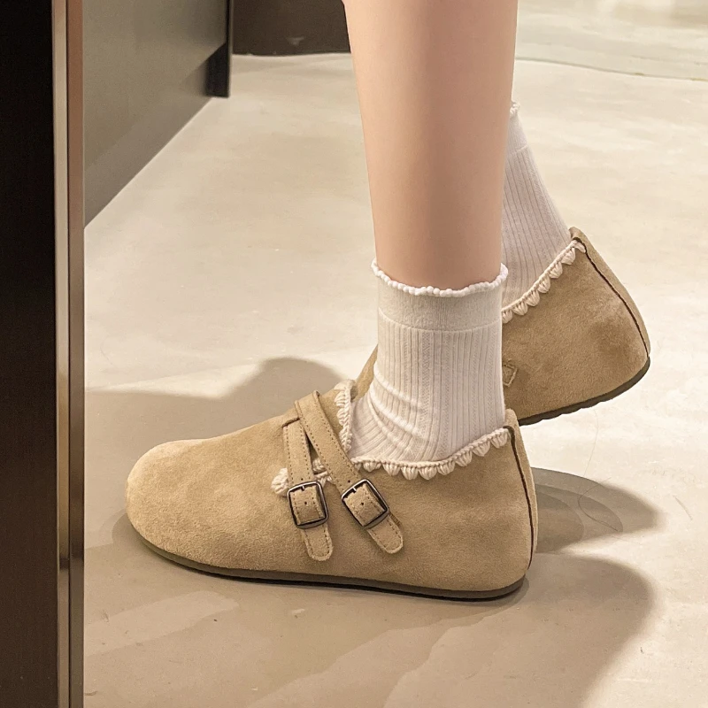 Thick-soled Round-top Buckle Waterproof Platform Fashionable Versatile Comfortable Anti-slip Breathable Casual Women's Shoes - view 5